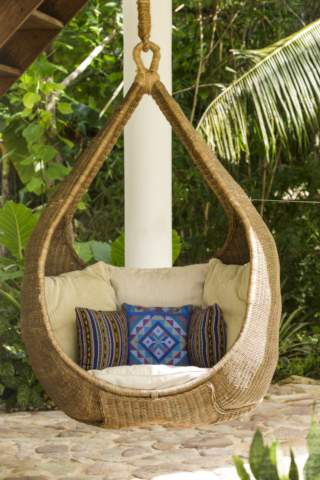 chillout ball chair hand made from wicker